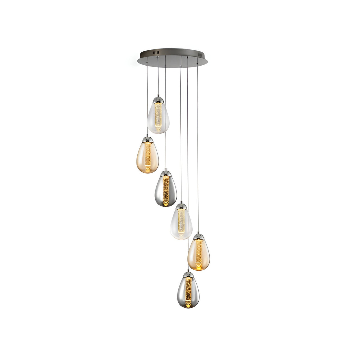 Taccia 6 Light LED Cluster Pendant 30W 3000K - Multicoloured