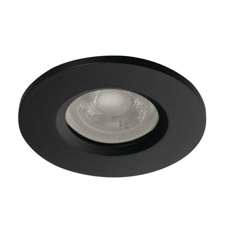 GU10 Recessed Downlight IP44 Round 60mm Cut-out 10W max - Black Talu