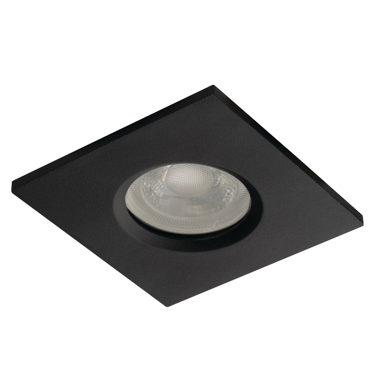 GU10 Recessed Downlight Square IP44 60mm Cut-out 10W Max - Black Talu