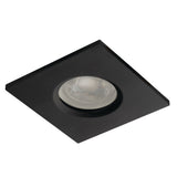 GU10 Recessed Downlight Square IP44 60mm Cut-out 10W Max - Black Talu