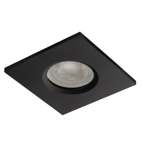 GU10 Recessed Downlight Square IP44 60mm Cut-out 10W Max - Black Talu