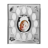 My First Year 2 Tone Silverplated 12 Month Photo Frame - Silver