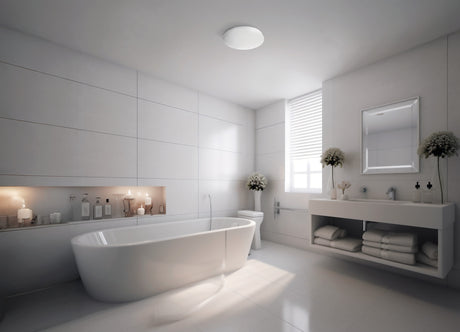 ENELO 10W Round LED Bulkhead IP44 - White