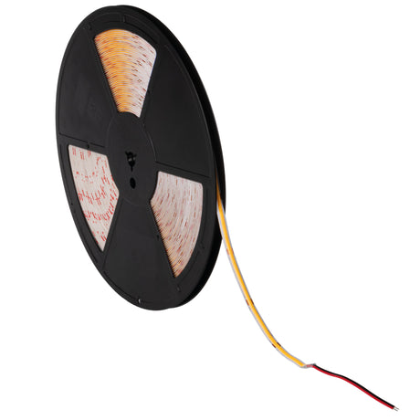 COB LED Strip 10W/m 25m IP65 12V Cuttable Reel - Warm White