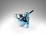 Rabbit Sculpture - Blue and Silver