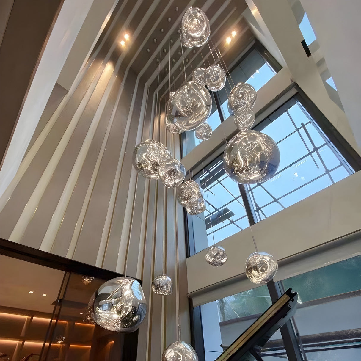 Lava Large LED Pendant Light - Silver