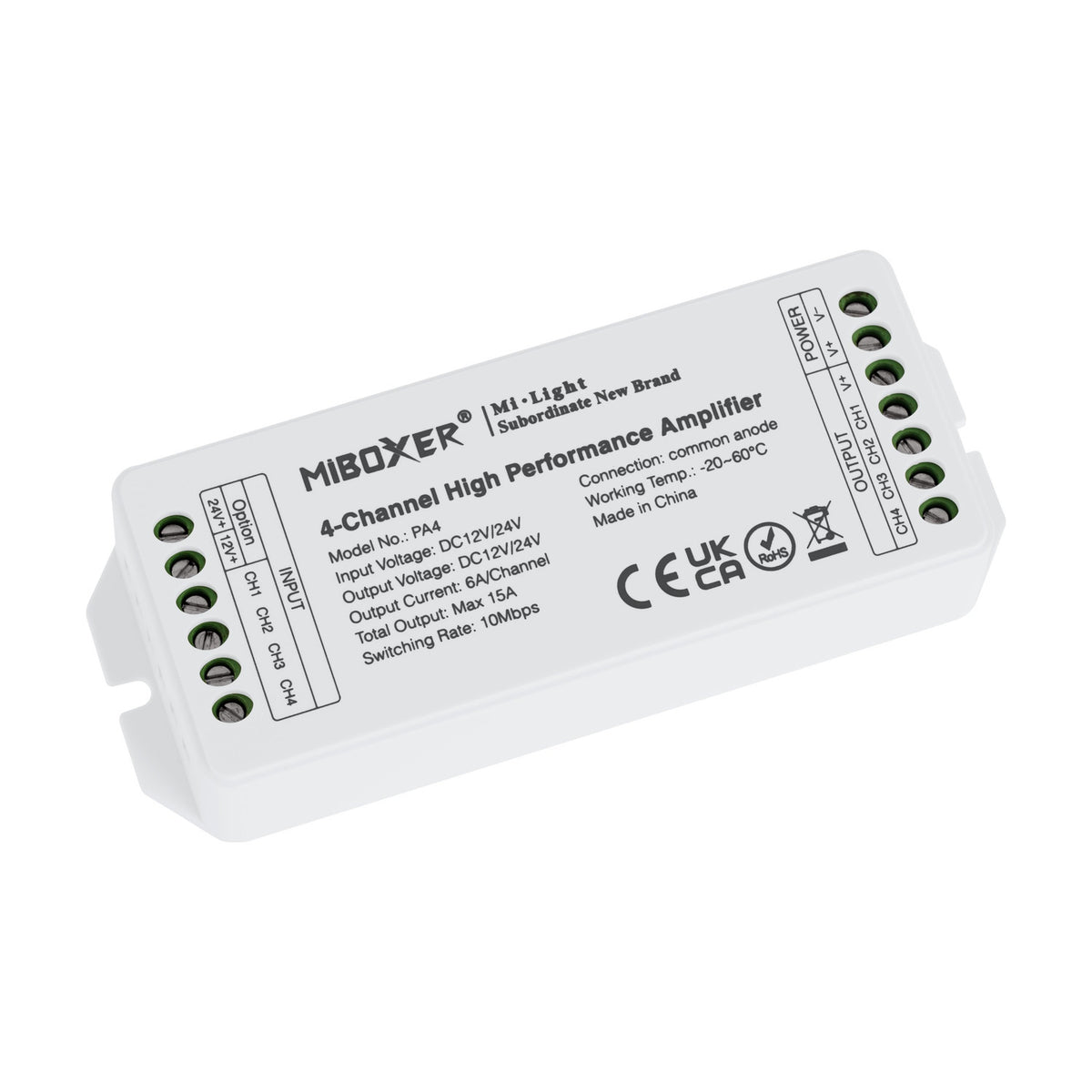 4 Channel LED Amplifier - White