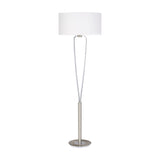 Paris II Fabric Floor Lamp – Satin Nickel