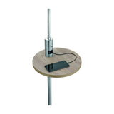 Claas Wooden Floor Lamp – Satin Nickel