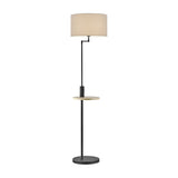 Claas Wooden Floor Lamp – Matt Black