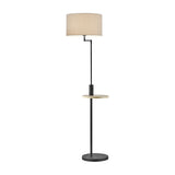 Claas Wooden Floor Lamp – Matt Black