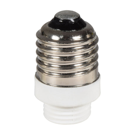 AVSL E27 to G9 lamp socket converter with chrome E27 screw base and white thermoplastic body, rated 60W max, shown on a plain white background.
