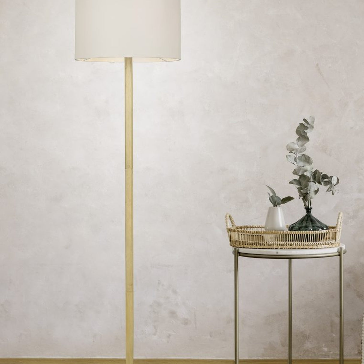 Korba Wooden Floor Lamp – Natural