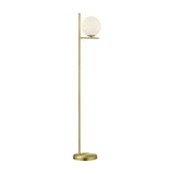 Pure Glass Floor Lamp – Satin Brass