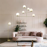 Pure Glass Floor Lamp – Satin Brass