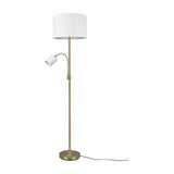 Hotel 2 Light Fabric Floor Lamp – Brass