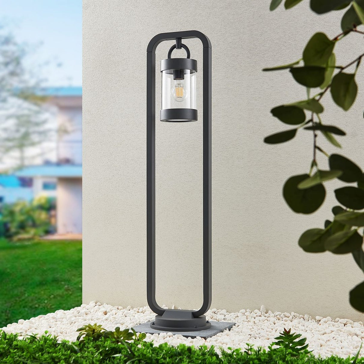 Sambesi Lantern 100cm Outdoor Lamp Post – Anthracite