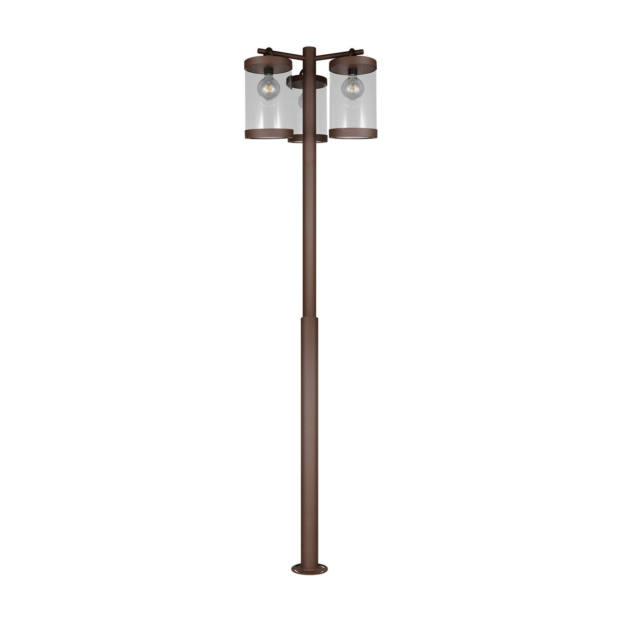 Sambesi 3 Light Lantern Outdoor Lamp Post – Rust