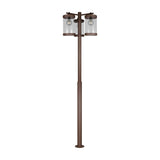 Sambesi 3 Light Lantern Outdoor Lamp Post – Rust