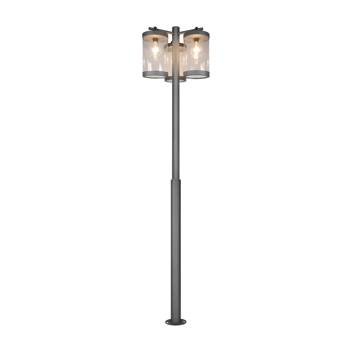 Sambesi 3 Light Lantern Outdoor Lamp Post – Anthracite