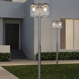 Sambesi 3 Light Lantern Outdoor Lamp Post – Anthracite