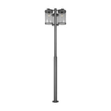 Sambesi 3 Light Lantern Outdoor Lamp Post – Anthracite