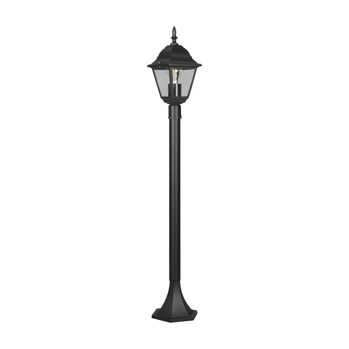 Livenza Lantern 100cm Outdoor Lamp Post – Matt Black