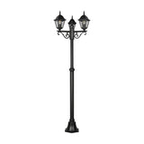 Livenza 3 Light Lantern Outdoor Lamp Post – Matt Black
