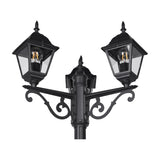 Livenza 3 Light Lantern Outdoor Lamp Post – Matt Black