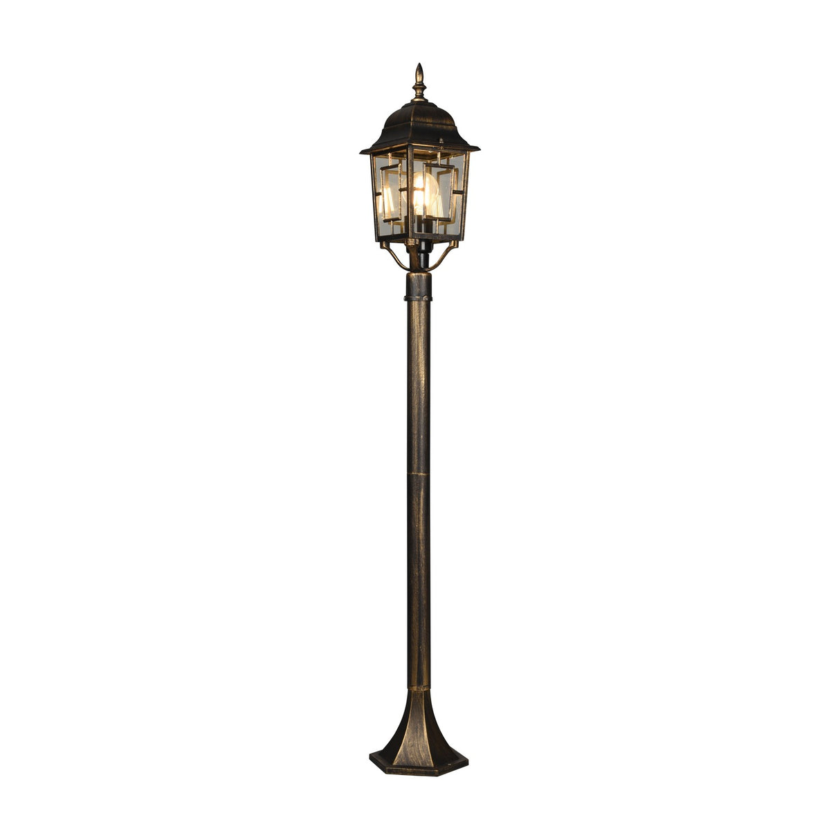 Volturno Lantern 100cm Outdoor Lamp Post – Antique Rust