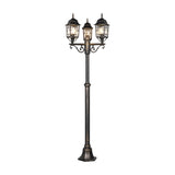 Volturno 3 Light Lantern Outdoor Lamp Post – Antique Rust