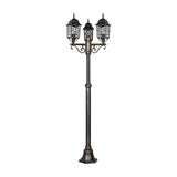Volturno 3 Light Lantern Outdoor Lamp Post – Antique Rust