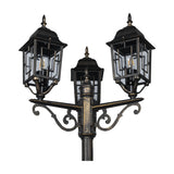 Volturno 3 Light Lantern Outdoor Lamp Post – Antique Rust