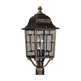 Volturno 3 Light Lantern Outdoor Lamp Post – Antique Rust