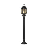 Elvo Lantern Amber Outdoor Lamp Post – Matt Black