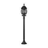 Elvo Lantern Amber Outdoor Lamp Post – Matt Black