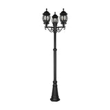Elvo 3 Light Lantern Outdoor Lamp Post – Matt Black