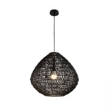 Maon 1 Light Wood Pendant -Black