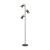 Edward 3 Light Floor Lamp – Black & Gold