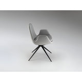 Zuna Fabric Swivel Chair - White