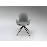 Zuna Fabric Swivel Chair - White