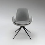 Zuna Fabric Swivel Chair - White