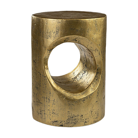 Hole Side Table - Gold