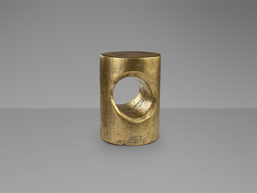 Hole Side Table - Gold