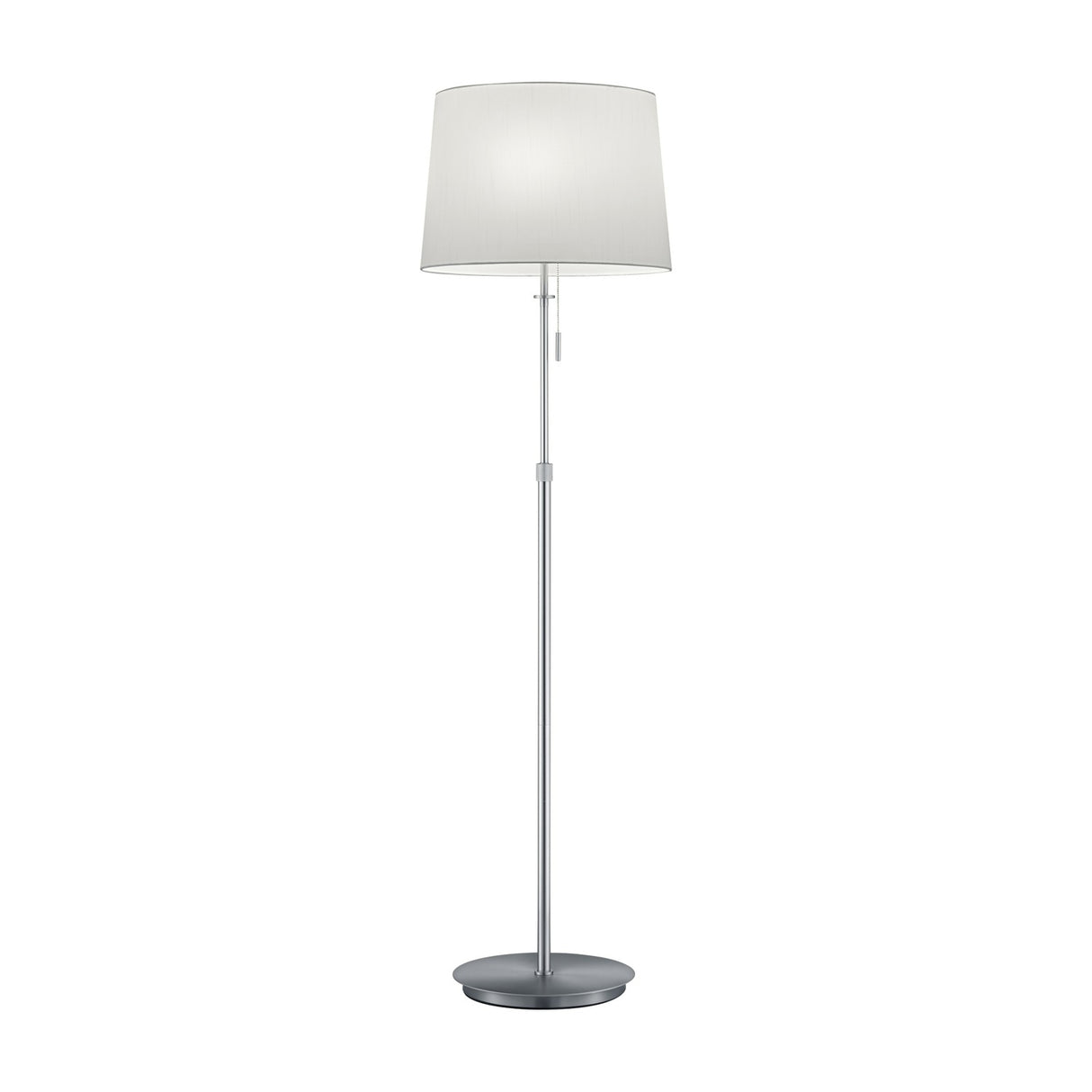 Lyon 3 Light Fabric Floor Lamp – Satin Nickel