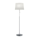 Lyon 3 Light Fabric Floor Lamp – Satin Nickel