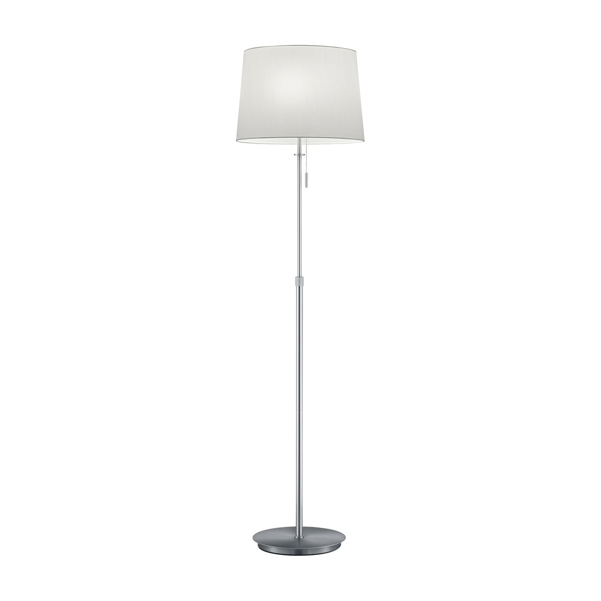 Lyon 3 Light Fabric Floor Lamp – Satin Nickel