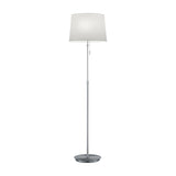 Lyon 3 Light Fabric Floor Lamp – Satin Nickel