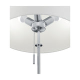 Lyon 3 Light Fabric Floor Lamp – Satin Nickel