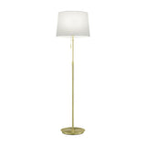 Lyon 3 Light Fabric Floor Lamp – Satin Brass